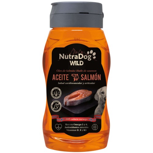 ACEITE DE SALMÓN PARA PERROS NUTRADOG WILD 300 ML