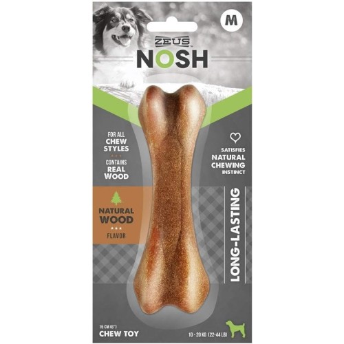 HUESO MORDEDOR DE MADERA Y NYLON PARA PERROS ZEUS NOSH