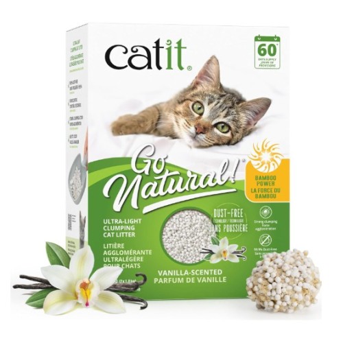 ARENA AGLOMERANTE ULTRALIGERA DE BAMBÚ PARA GATOS GO NATURAL